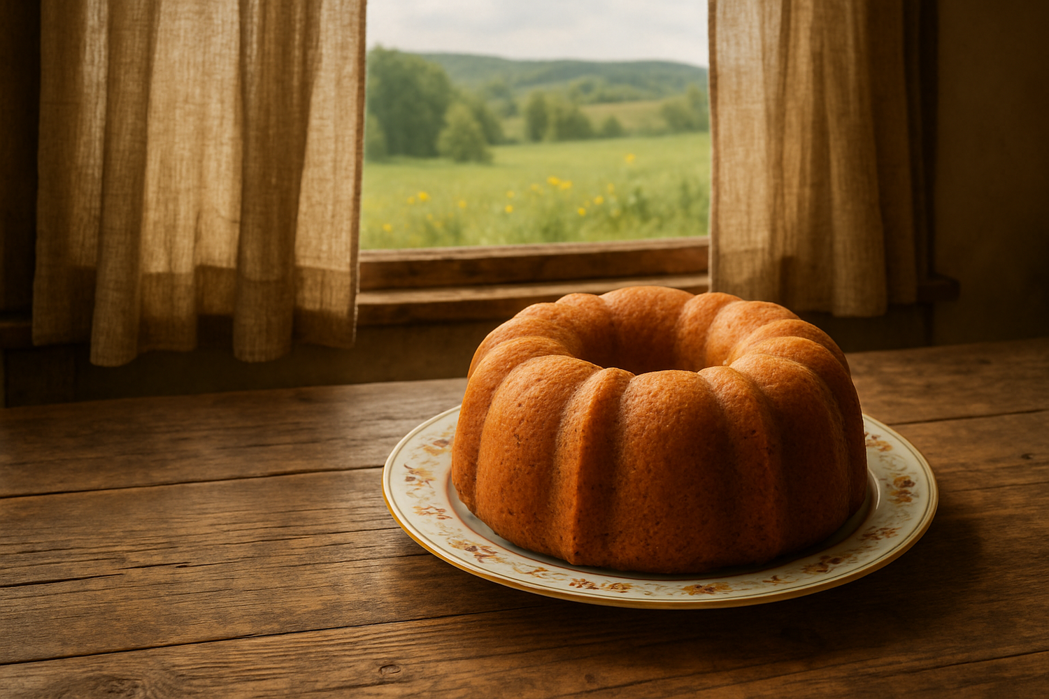 Perfect! Bundt cake less zoomed in to the right or left side